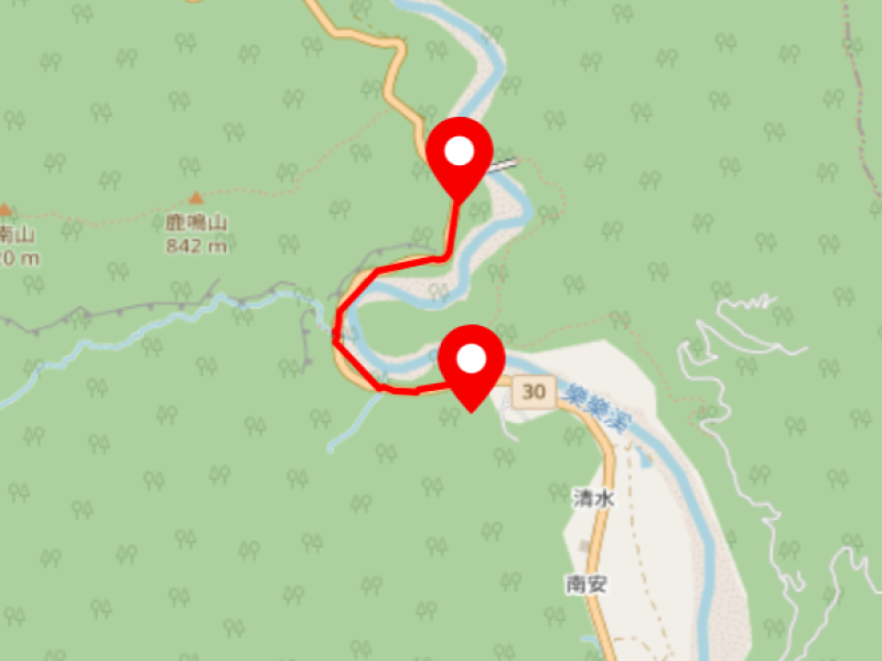 台30線「南安瀑布路段」4/20- 5/31邊坡保護工程實施交管